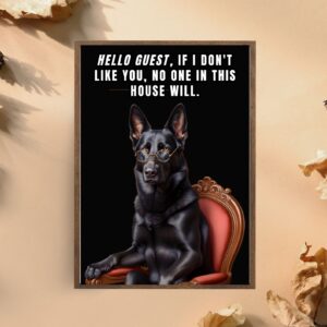Black German Shepherd Wall Art