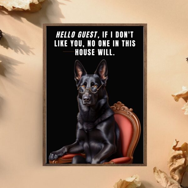 Black German Shepherd Wall Art