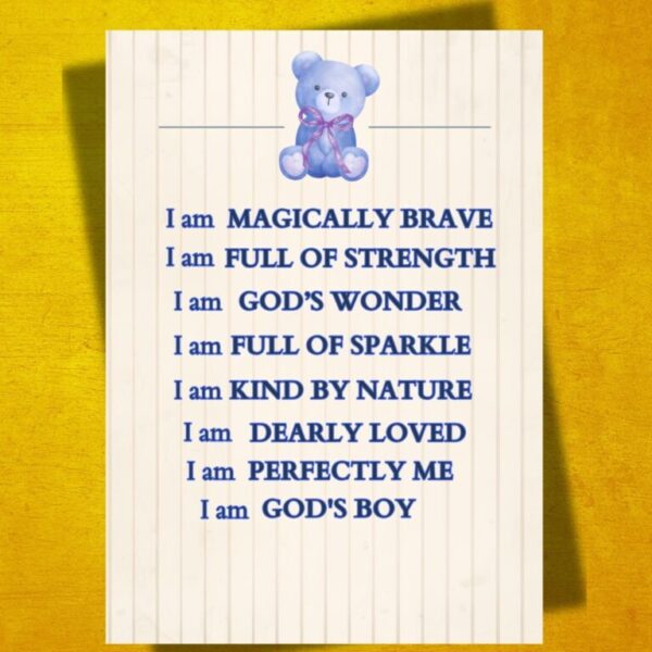 I Am Positive Affirmation Nursery Art for Boys, Circus Nursery Decor | Vintage Style Nursery Wall Prints, Boys