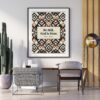 Be Still. God Is Here” Christian Wall Art Print, Neutral Afroboho Decor