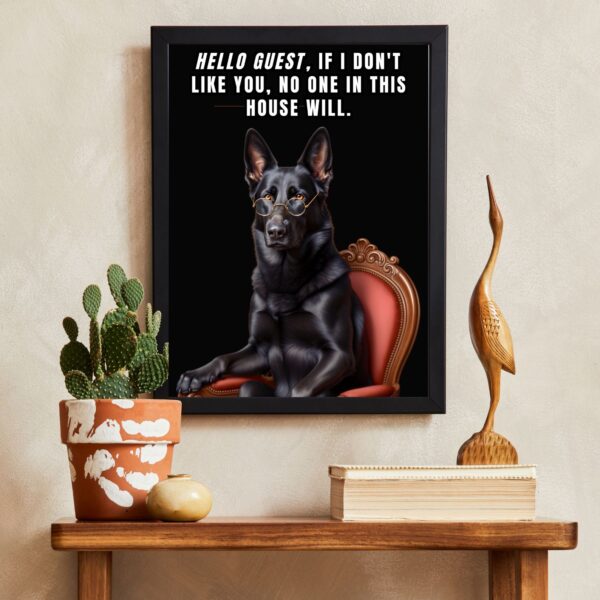 Black German Shepherd Wall Art