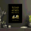 Family House Rule Wall Art for Christian Homes, Christian Living Room Decor, Digital Print – “This Family Don’t Play, We Pray, Don’t Test Us” Rule