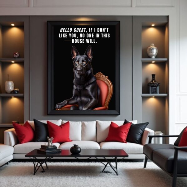 Black German Shepherd Wall Art