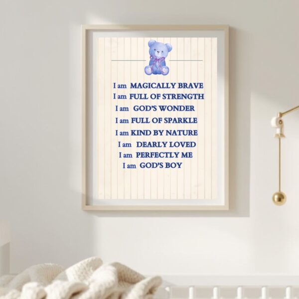 I Am Positive Affirmation Nursery Art for Boys, Circus Nursery Decor | Vintage Style Nursery Wall Prints, Boys