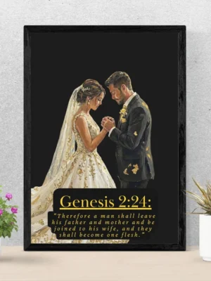 Wedding Blessing Gift Art Print, Unique Wedding Wall Art Gift, Marriage Blessing for Couples Marriage Gift, Prints Wife To Be Gift Digital Print – Christian Newlywed Digital Print