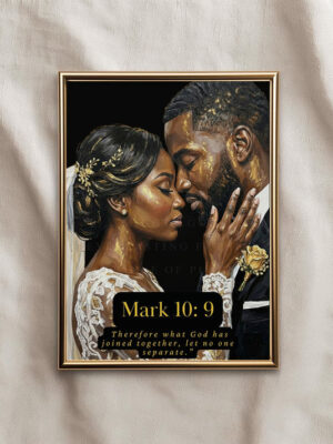 Wives and Husbands Bible Verse Wall Art – Christian Couple Wedding Art Print Gift, Christian Marriage Home Decor