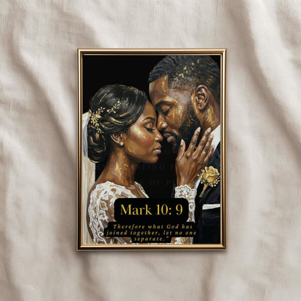 Wives and Husbands Bible Verse Wall Art – Christian Couple Wedding Art Print Gift, Christian Marriage Home Decor