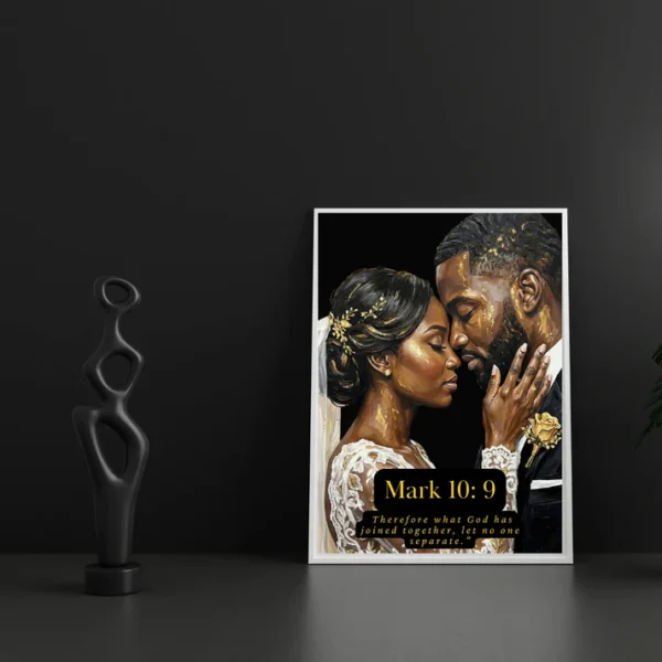 Wives and Husbands Bible Verse Wall Art – Christian Couple Wedding Art Print Gift, Christian Marriage Home Decor