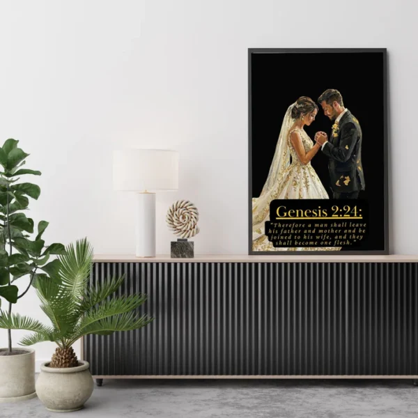 Wedding Blessing Gift Art Print, Unique Wedding Wall Art Gift, Marriage Blessing for Couples Marriage Gift, Prints Wife To Be Gift Digital Print – Christian Newlywed Digital Print