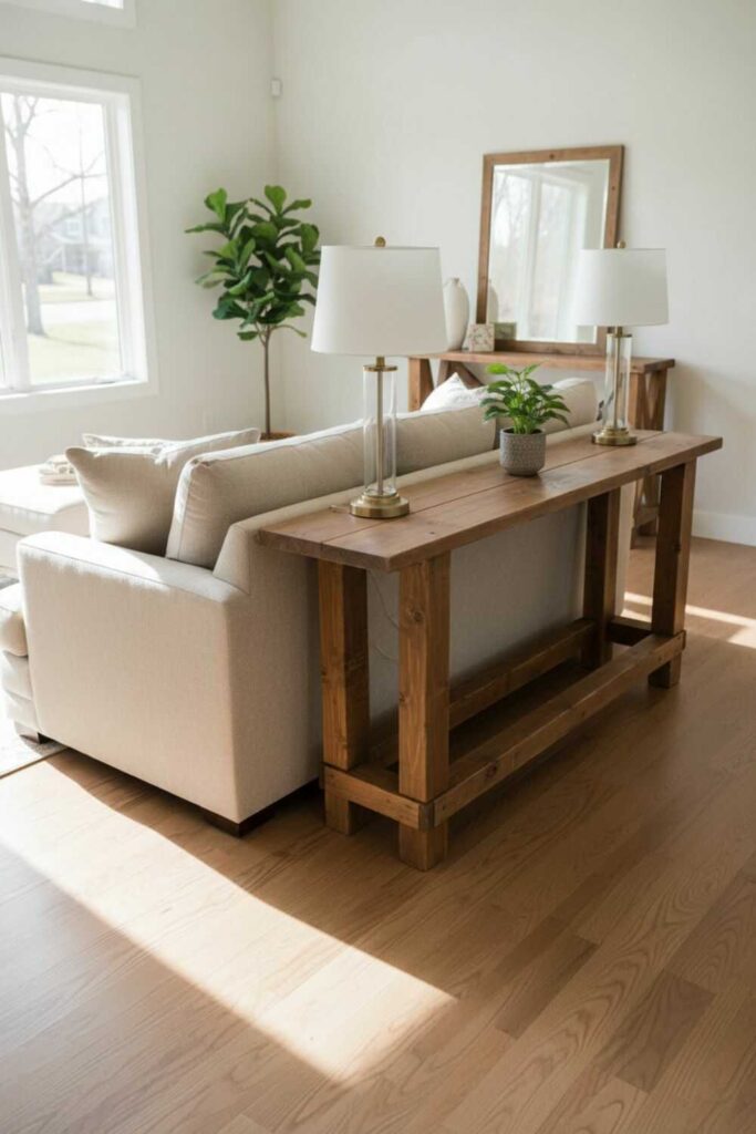 Living room DIY projects for apartment decorating