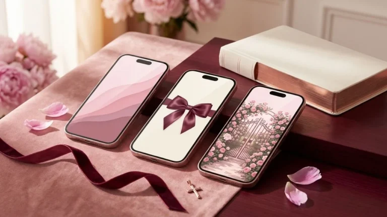 Pink Aesthetic Girly Bible Verse Wallpaper
