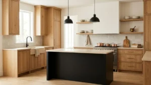 White Oak and Black Kitchen Ideas