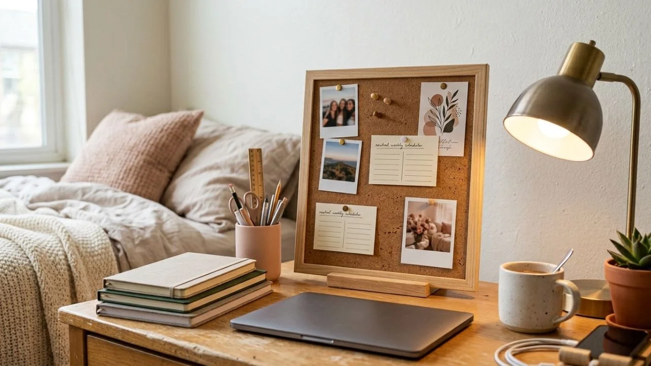 College Cork Board Ideas for a Cute, Organized Dorm Room