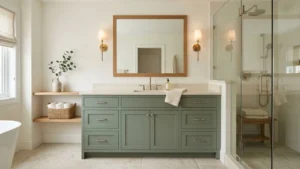 Green Bathroom Ideas for Sage, Olive, Moss and Emerald Spaces
