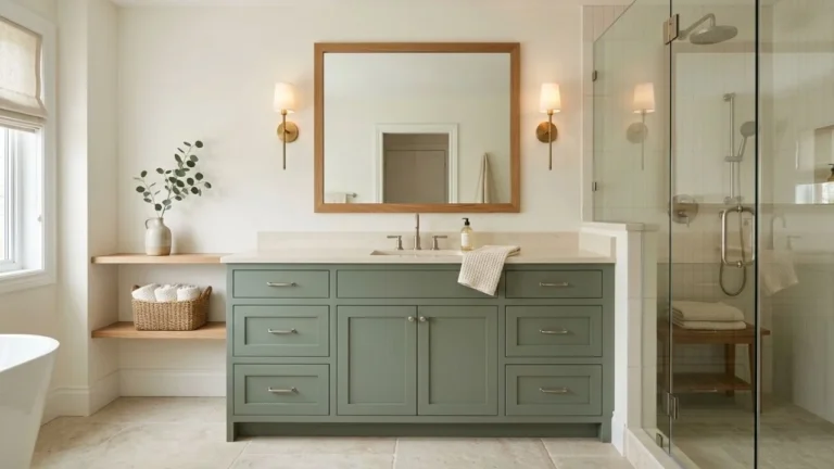 Green Bathroom Ideas for Sage, Olive, Moss and Emerald Spaces